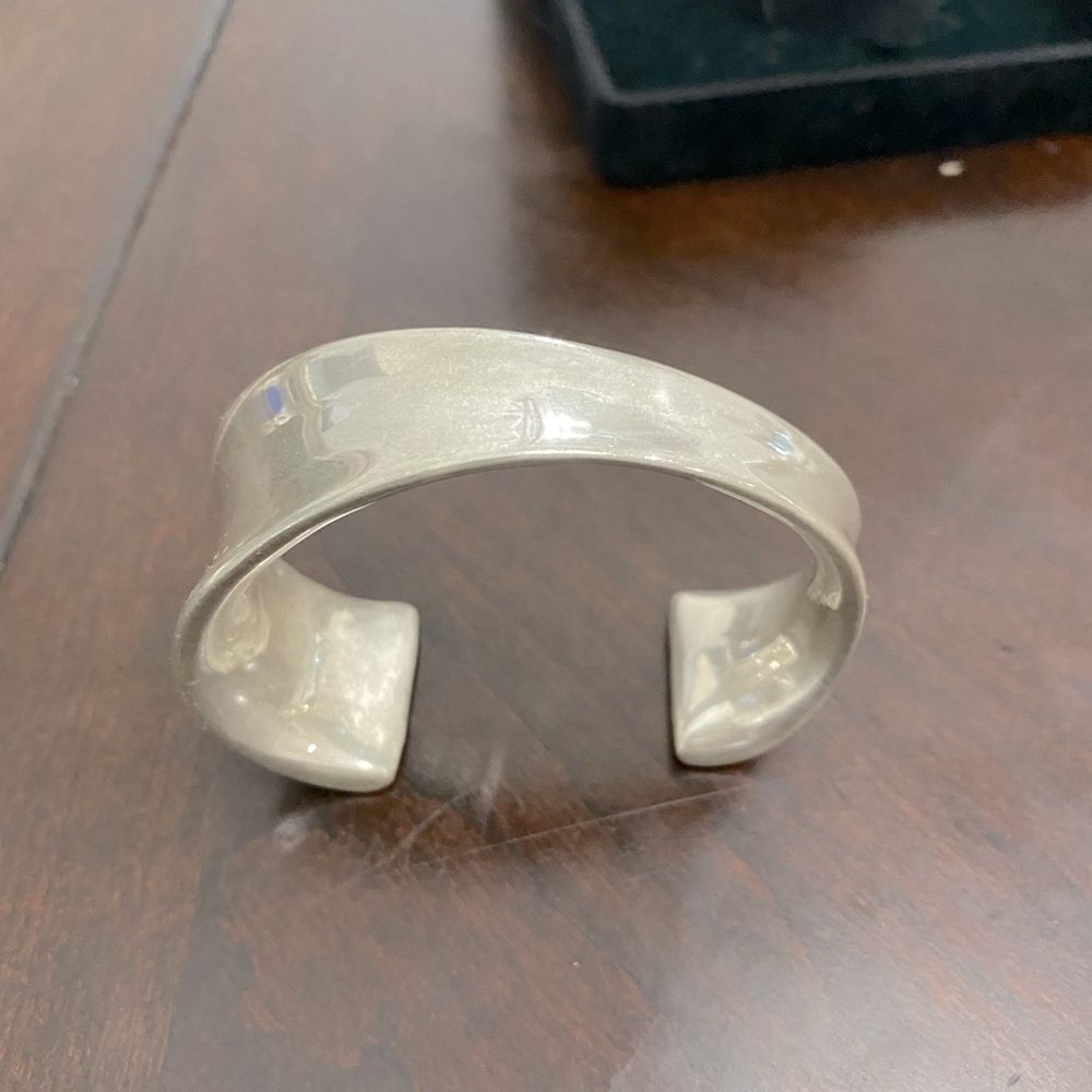 .925 Solid Twist Sterling Silver Cuff - image 2